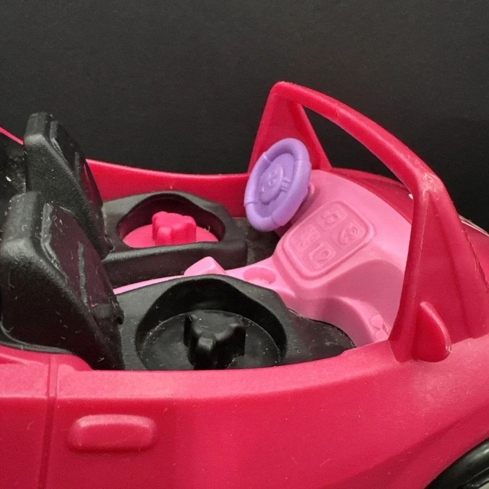 Fisher Price Little People Barbie Pink Convertible Cruiser Car Music & Sounds